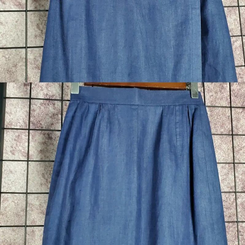 Yves Saint Laurent Yves Saint Laurent Summer Blue Skirt 0089 Size 23" - 5 Thumbnail