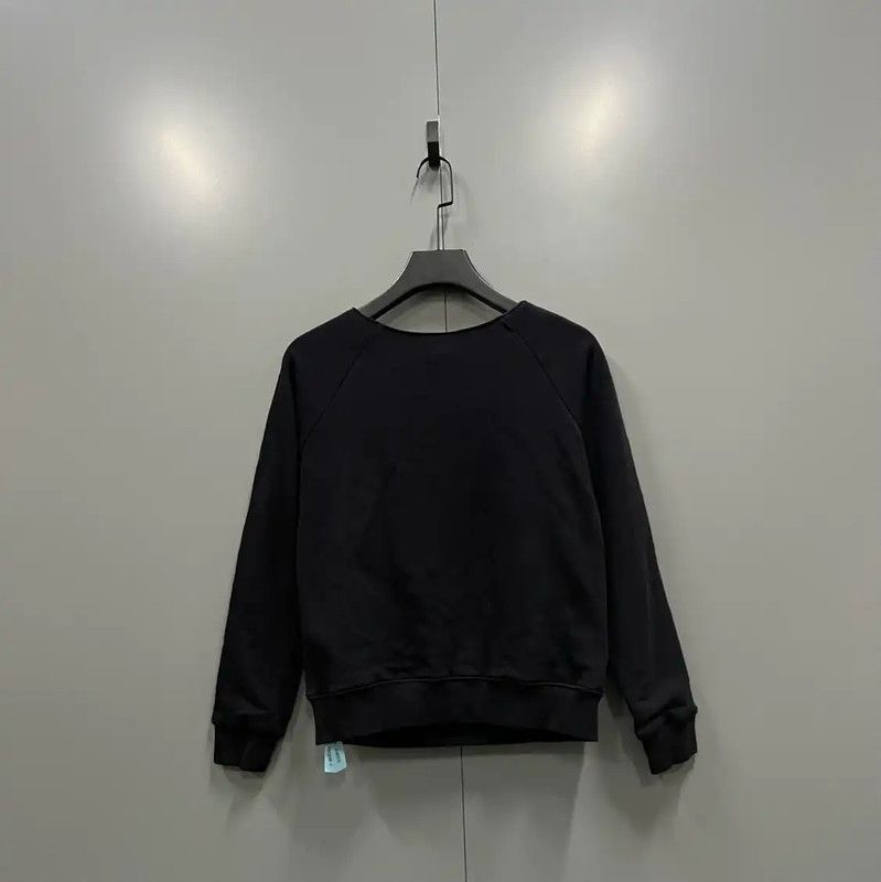 Yves Saint Laurent YSL Black Cotton Long Sleeve Sweatshirt 0089 Size S / US 4 / IT 40 - 2 Thumbnail