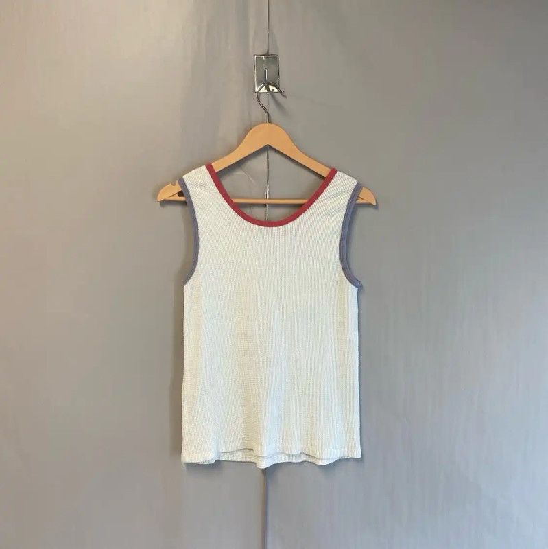 Yves Saint Laurent YSL White Knitted Women's Top Size M 0089 Size M / US 6-8 / IT 42-44 - 2 Thumbnail
