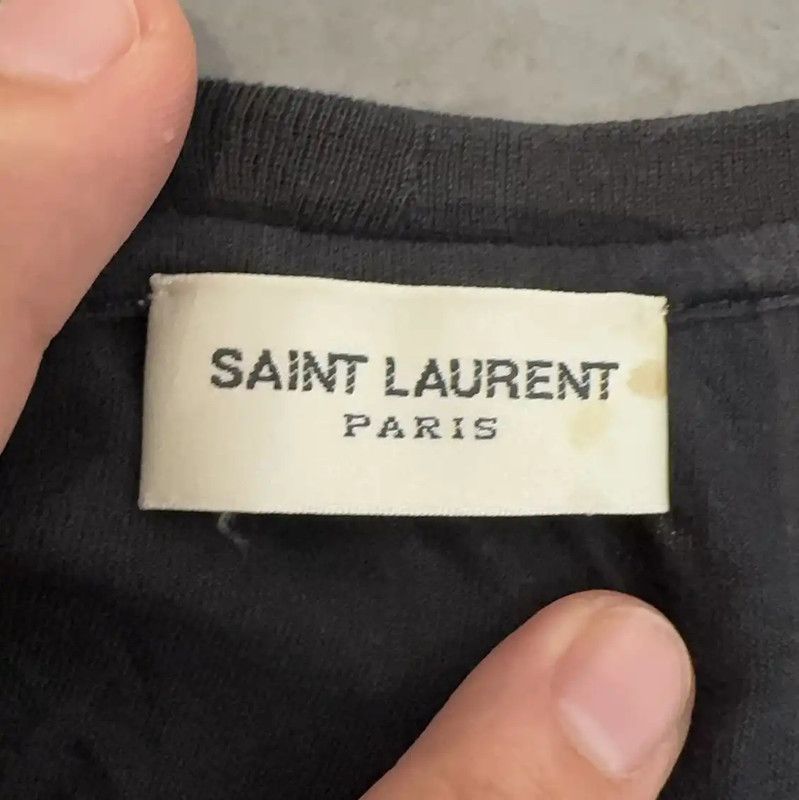 Yves Saint Laurent YSL Black Cotton Star Print Short Sleeve T-Shirt 0089 Size L / US 10 / IT 46 - 3 Thumbnail