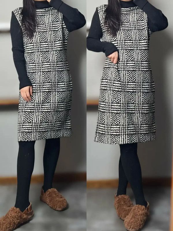 Yves Saint Laurent YSL Color-Block Wool Dress Size L 0089 Size L / US 10 / IT 46 - 6 Thumbnail
