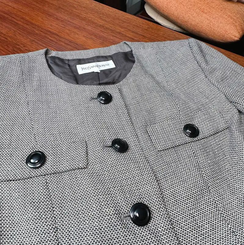 Yves Saint Laurent Yves Saint Laurent Colorblock Wool Cardigan 0089 Size ONE SIZE - 4 Thumbnail
