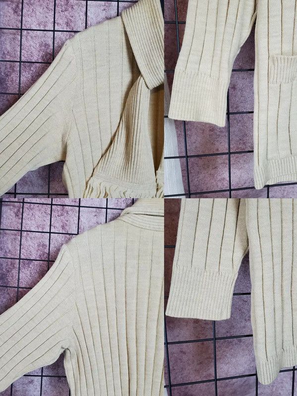 Yves Saint Laurent Yves Saint Laurent Women's Beige Wool Knit Sweater 0089 Size M / US 6-8 / IT 42-44 - 7 Thumbnail