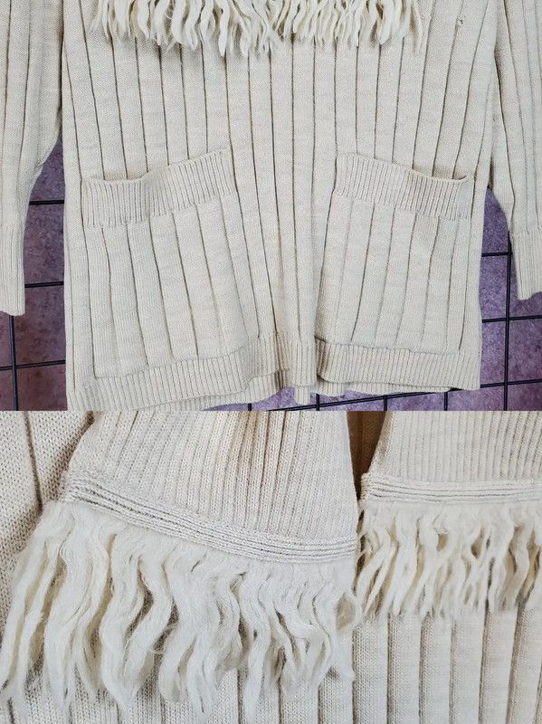 Yves Saint Laurent Yves Saint Laurent Women's Beige Wool Knit Sweater 0089 Size M / US 6-8 / IT 42-44 - 5 Thumbnail