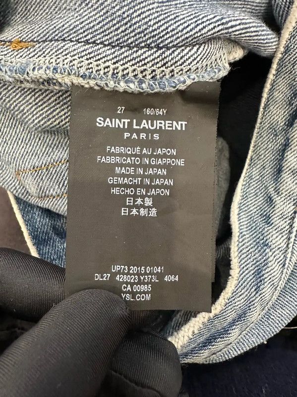 Yves Saint Laurent YSL Blue Denim Women's Jeans Size M 0089 Size 29" - 5 Thumbnail