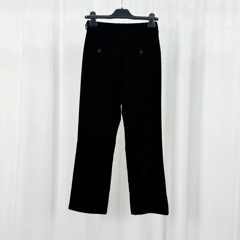 Yves Saint Laurent YSL Black Cotton Blend Casual Pants for Women 0089 Size 23" - 2 Thumbnail