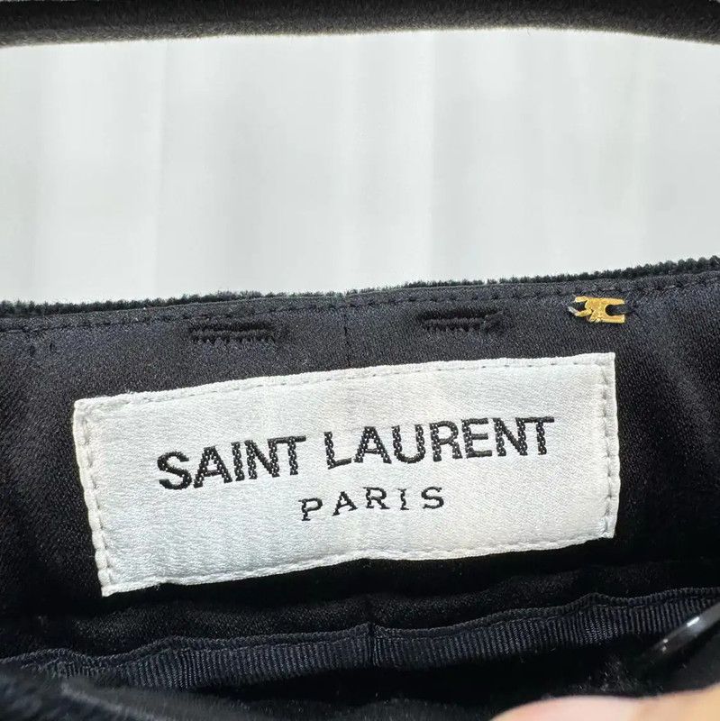 Yves Saint Laurent YSL Black Cotton Blend Casual Pants for Women 0089 Size 23" - 5 Thumbnail