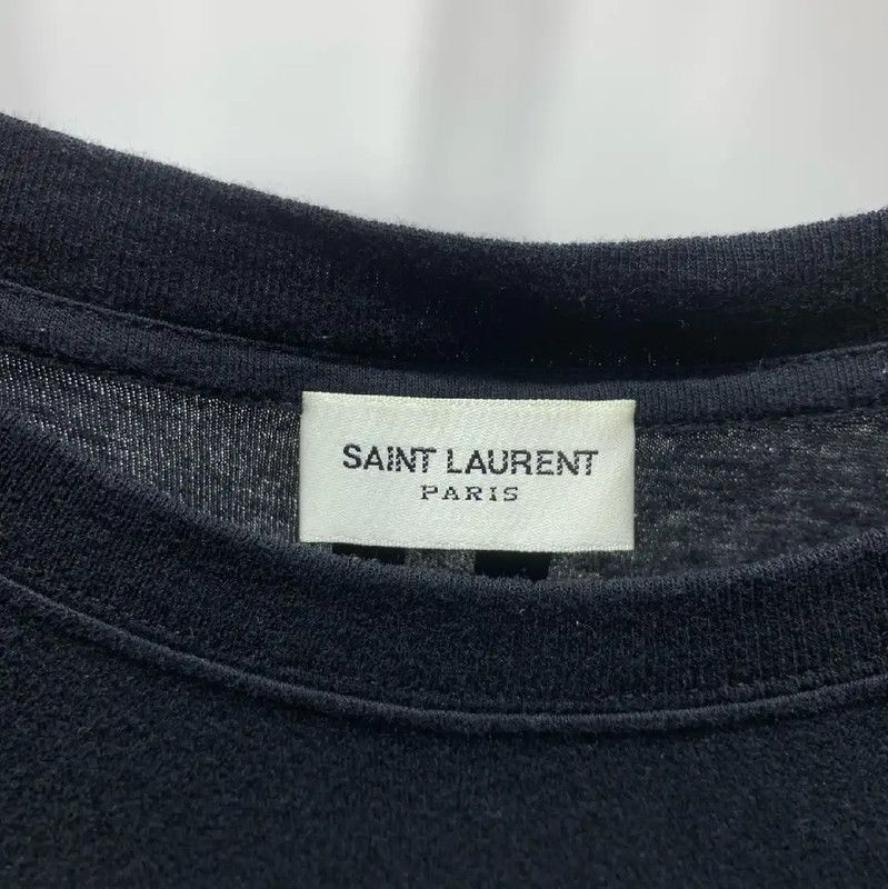 Yves Saint Laurent YSL Black Cotton XS T-Shirt with Graphic Design 0089 Size XS / US 0-2 / IT 36-38 - 5 Thumbnail