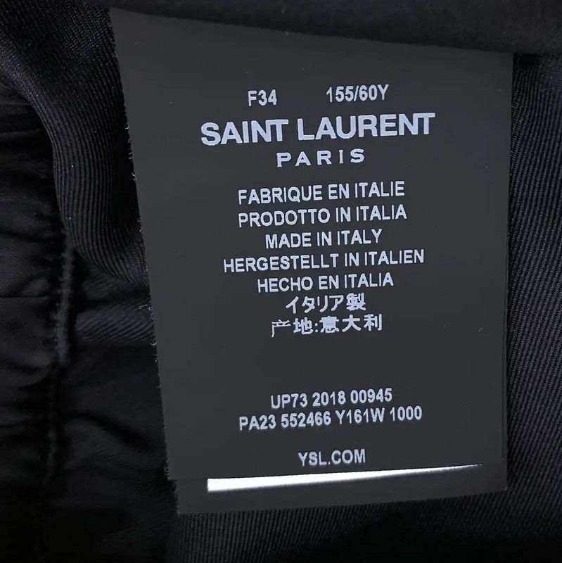 Yves Saint Laurent YSL Black Silk Women's Shorts with Star Details 0089 Size 22" - 6 Thumbnail