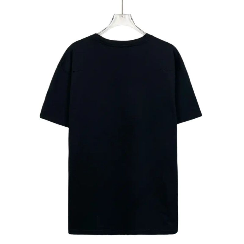 Yves Saint Laurent YSL Black Cotton Tee with Graphic Print 0089 Size L / US 10 / IT 46 - 2 Thumbnail