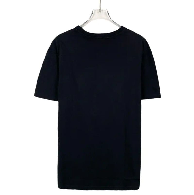 Yves Saint Laurent YSL Black Cotton Graphic Tee for Women 0089 Size M / US 6-8 / IT 42-44 - 2 Thumbnail