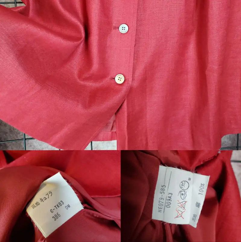 Yves Saint Laurent YSL Red Linen Midi Skirt for Summer 0089 Size 29" - 6 Thumbnail