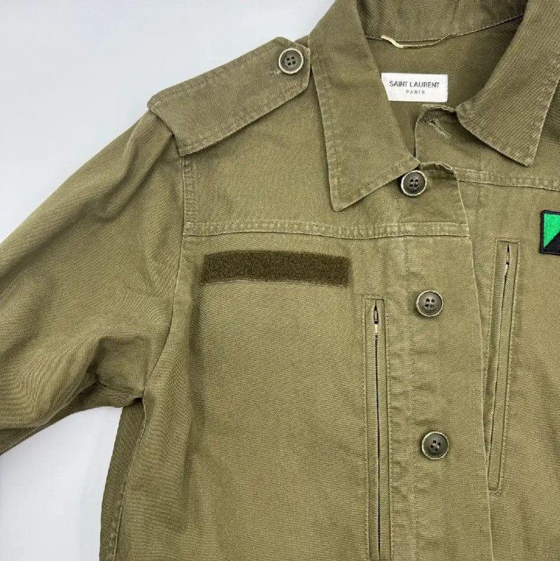 Yves Saint Laurent YSL Military Green Long Sleeve Cardigan 0089 Size S / US 4 / IT 40 - 7 Thumbnail