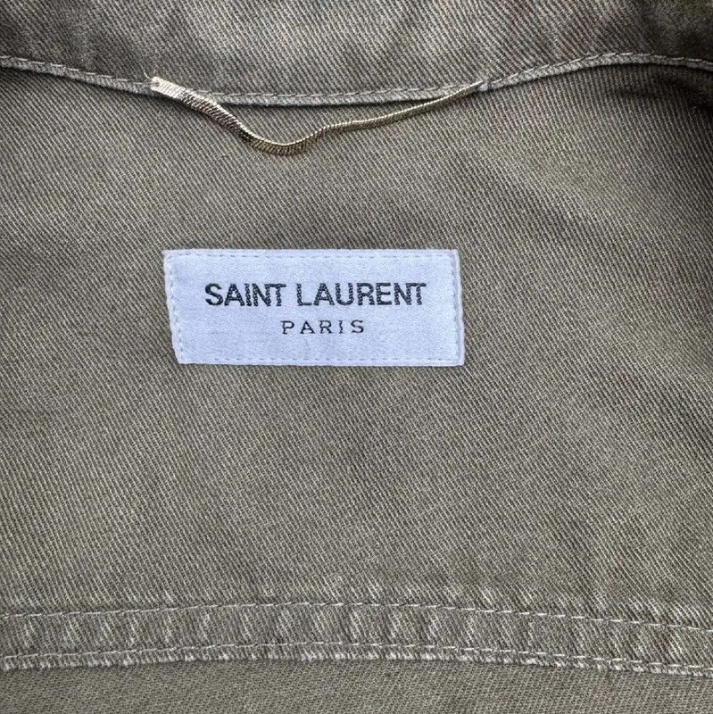 Yves Saint Laurent YSL Military Green Long Sleeve Cardigan 0089 Size S / US 4 / IT 40 - 8 Thumbnail