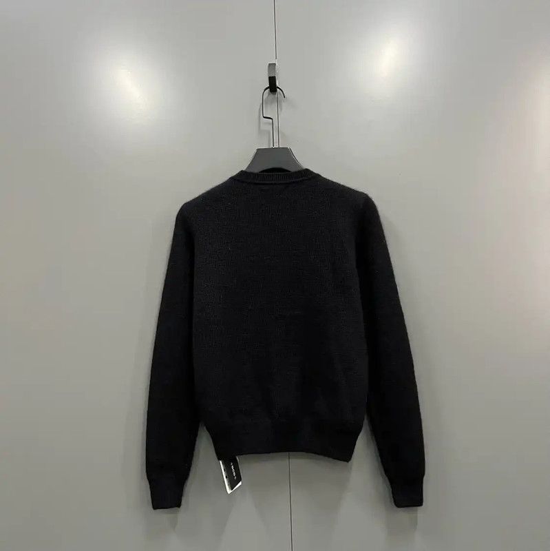 Yves Saint Laurent YSL Black Wool Long Sleeve Sweater for Women 0089 Size XS / US 0-2 / IT 36-38 - 3 Thumbnail
