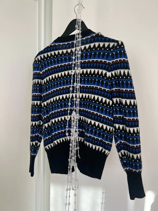 Yves Saint Laurent YSL Blue Knit Sweater for Women 0089 Size M / US 6-8 / IT 42-44 - 4 Thumbnail