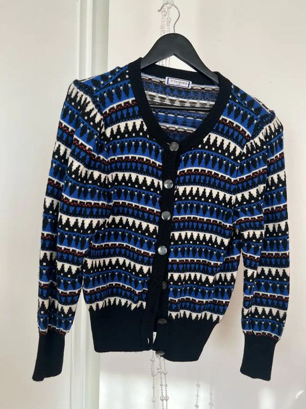 Yves Saint Laurent YSL Blue Knit Sweater for Women 0089 Size M / US 6-8 / IT 42-44 - 8 Thumbnail