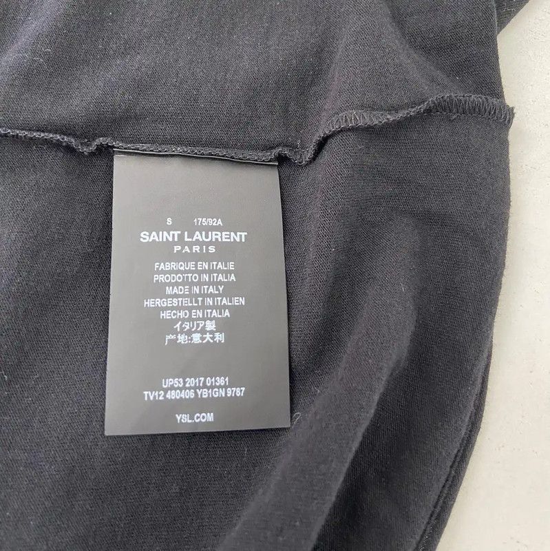 Yves Saint Laurent YSL Summer Black Cotton T-Shirt for Women 0089 Size S / US 4 / IT 40 - 6 Thumbnail