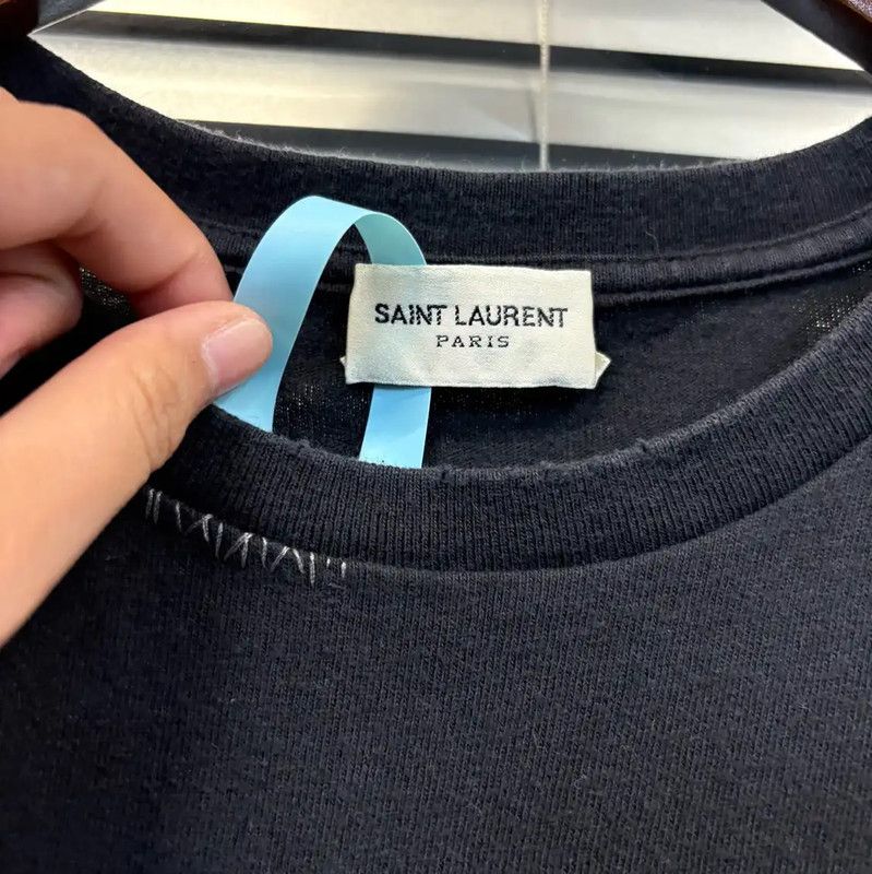 Yves Saint Laurent YSL Black Cotton Summer Short Sleeve T-Shirt 0089 Size XL / US 12-14 / IT 48-50 - 4 Thumbnail
