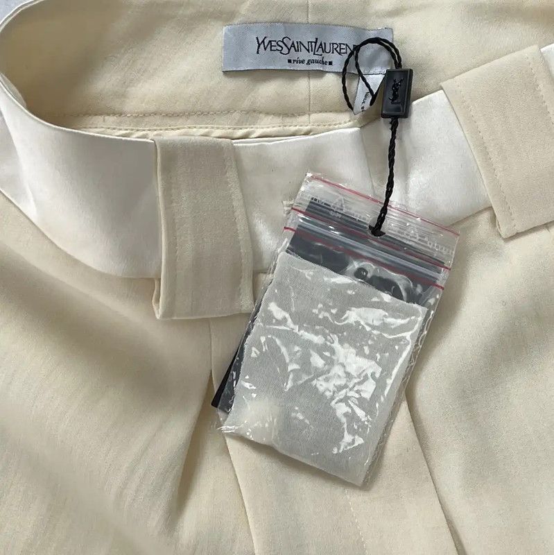 Yves Saint Laurent YSL Casual Wool Trousers in Beige 0089 Size 23" - 5 Thumbnail