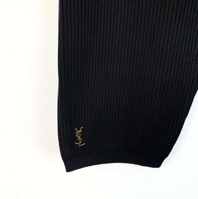 Yves Saint Laurent YSL Black Casual Pants for Women 0089 Size 23" - 4 Thumbnail