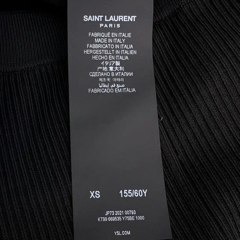 Yves Saint Laurent YSL Black Casual Pants for Women 0089 Size 23" - 6 Thumbnail