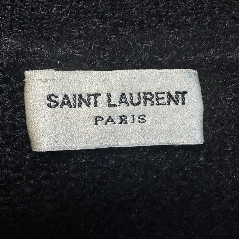 Yves Saint Laurent YSL Black Star Embroidered Mid-Length Cardigan 0089 Size XS / US 0-2 / IT 36-38 - 4 Thumbnail