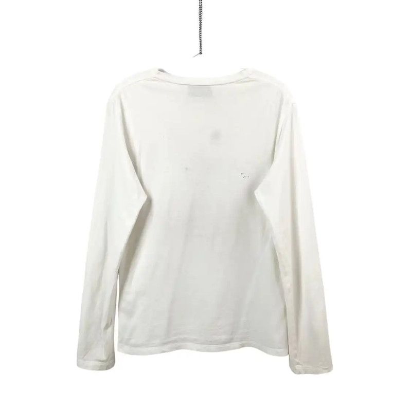 Yves Saint Laurent YSL White Long Sleeve Cotton Sweatshirt 0089 Size M / US 6-8 / IT 42-44 - 2 Thumbnail