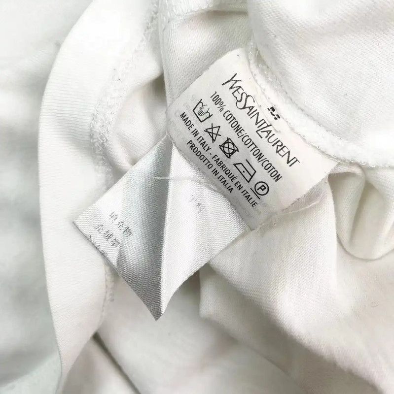 Yves Saint Laurent YSL White Long Sleeve Cotton Sweatshirt 0089 Size M / US 6-8 / IT 42-44 - 4 Thumbnail