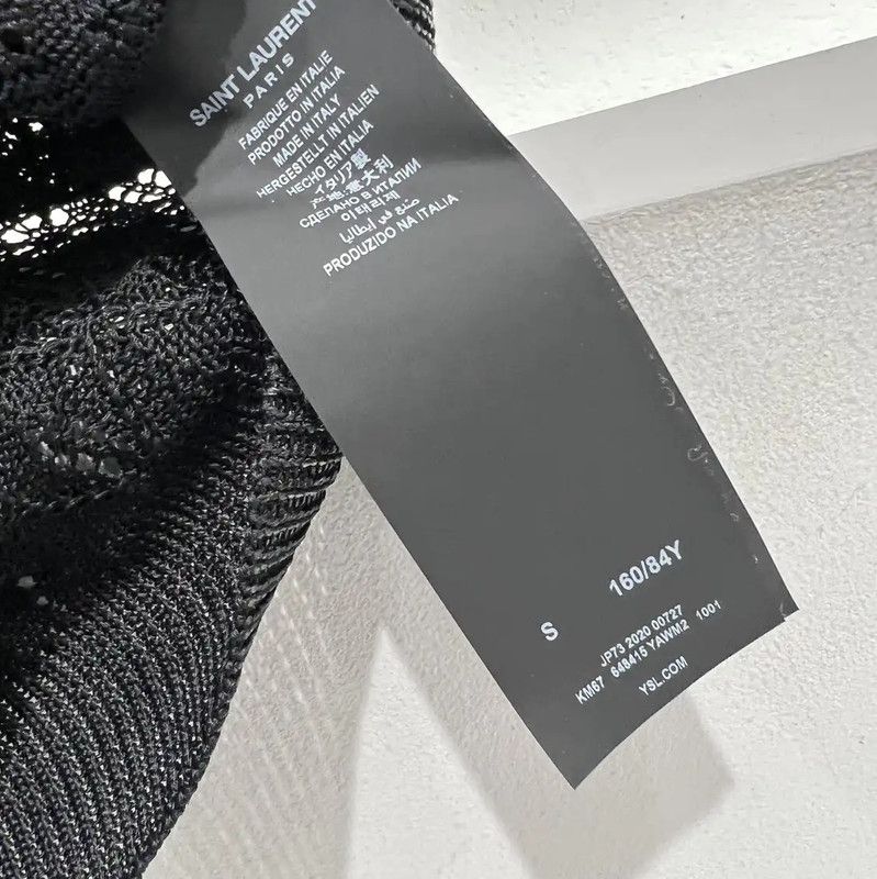 Yves Saint Laurent YSL Black Knit Long Sleeve Sweater for Women 0089 Size S / US 4 / IT 40 - 4 Thumbnail