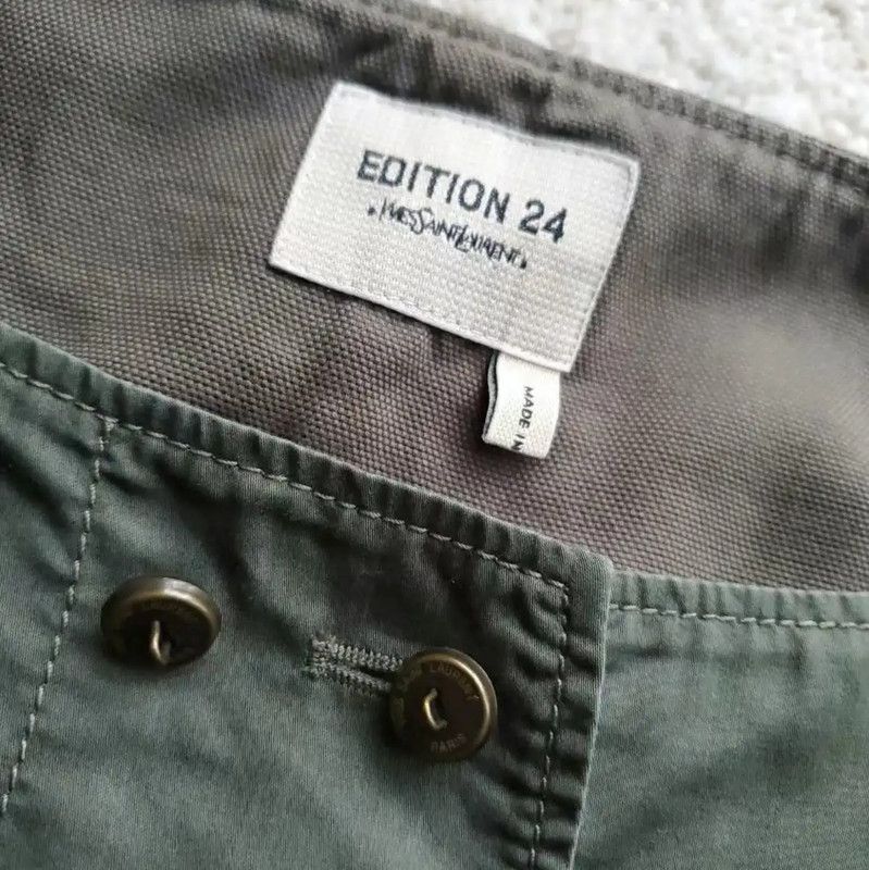 Yves Saint Laurent YSL Military Green Cotton Women's Jacket 0089 Size S / US 4 / IT 40 - 4 Thumbnail