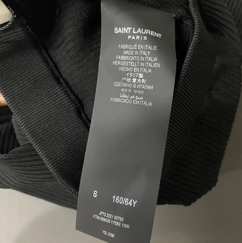 Yves Saint Laurent YSL Summer Black Women's Casual Pants 0089 Size 23" - 7 Thumbnail