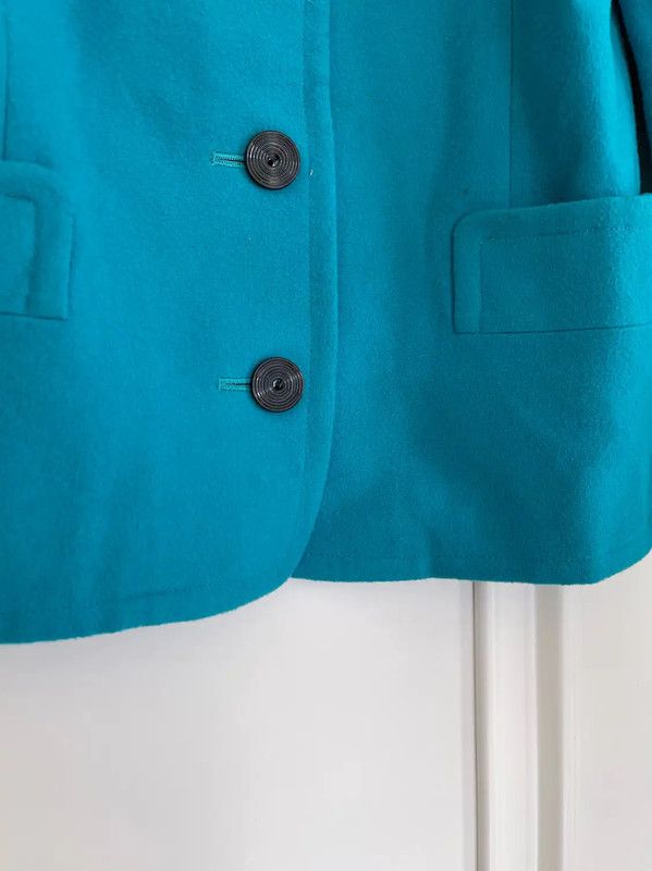 Yves Saint Laurent YSL Teal Women's Jacket with Button Closure 0089 Size M / US 6-8 / IT 42-44 - 2 Thumbnail