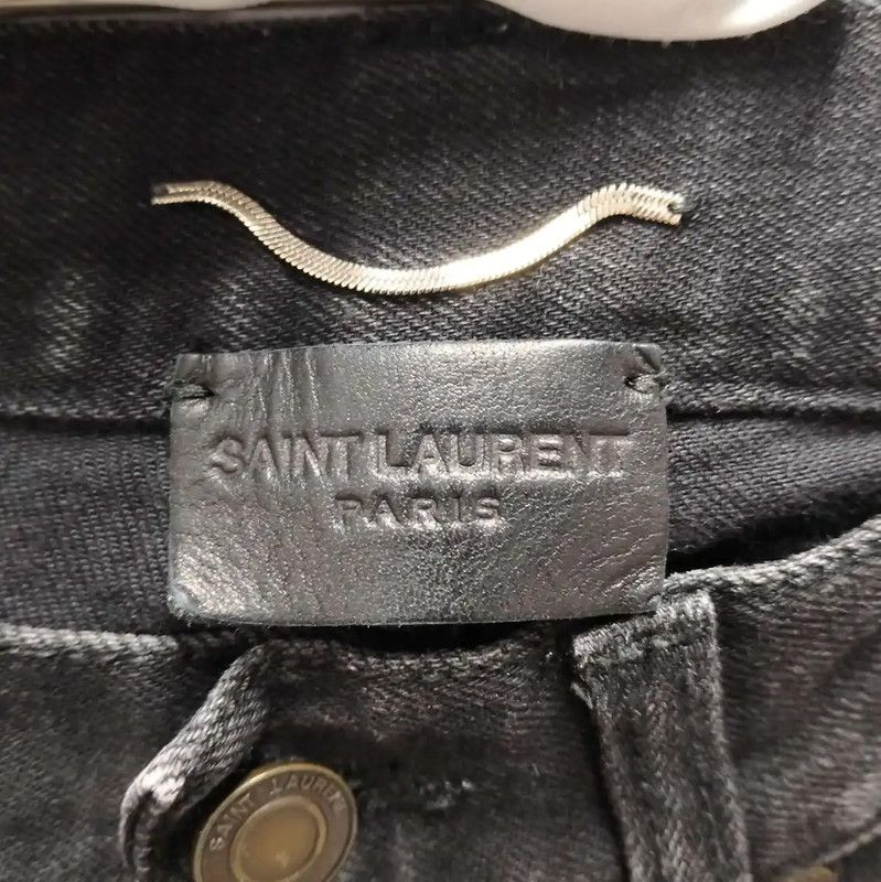 Yves Saint Laurent YSL Black Denim Women's Jeans for Spring and Autumn 0089 Size 32" / US 10 / IT 46 - 3 Thumbnail