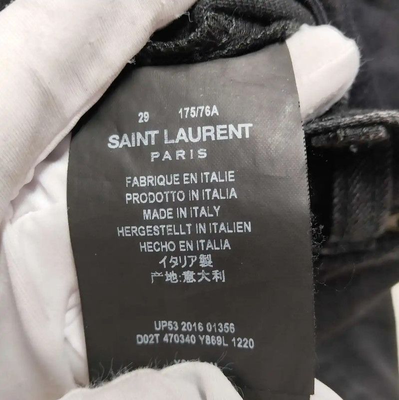 Yves Saint Laurent YSL Black Denim Women's Jeans for Spring and Autumn 0089 Size 32" / US 10 / IT 46 - 4 Thumbnail