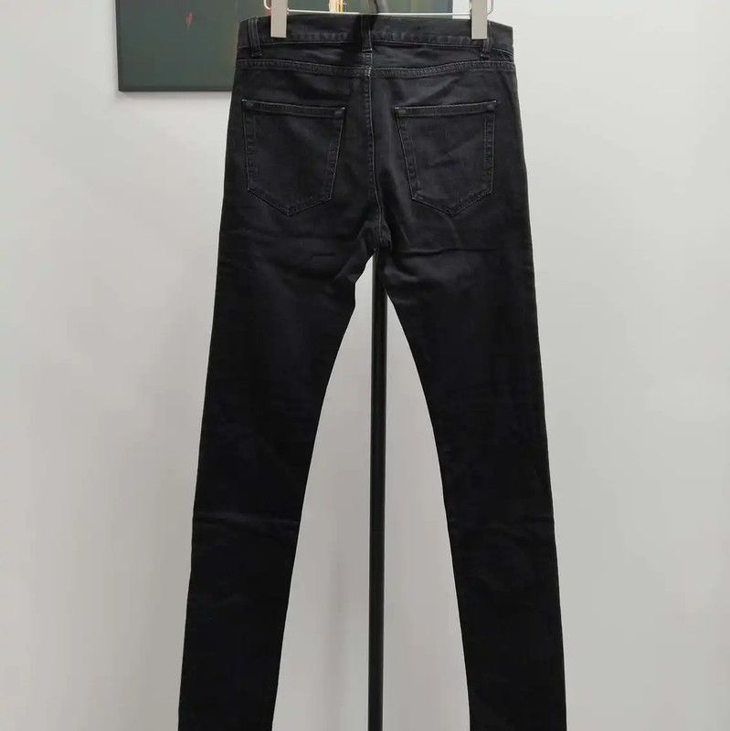 Yves Saint Laurent YSL Black Denim Women's Jeans for Spring and Autumn 0089 Size 32" / US 10 / IT 46 - 2 Thumbnail