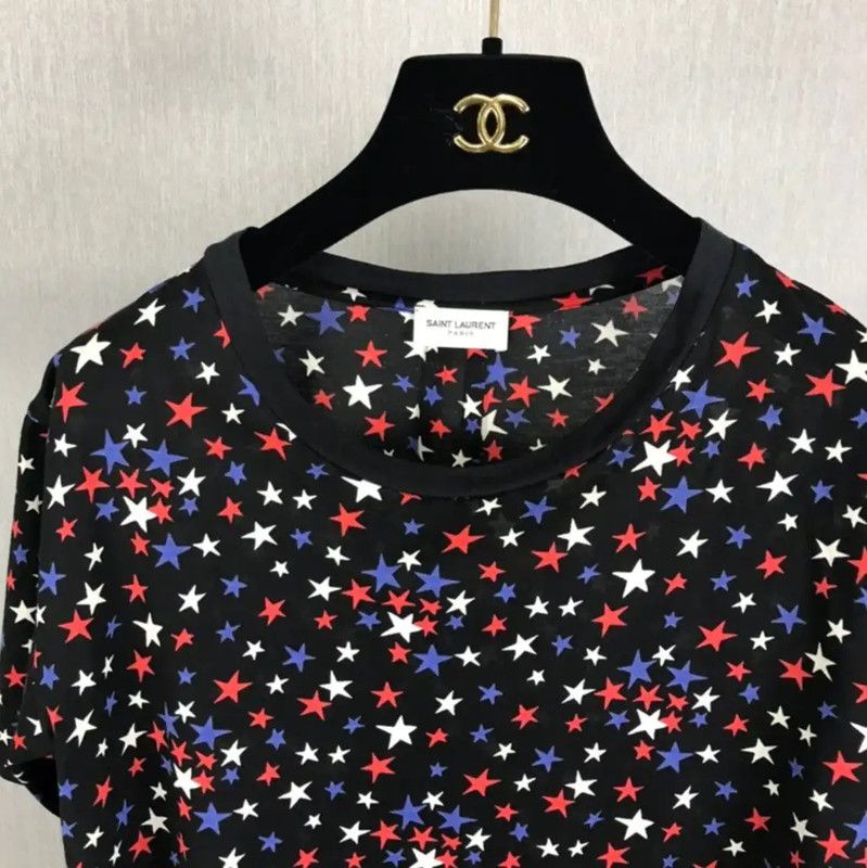 Yves Saint Laurent YSL Colorful Cotton Women’s Top 0089 Size M / US 6-8 / IT 42-44 - 4 Thumbnail