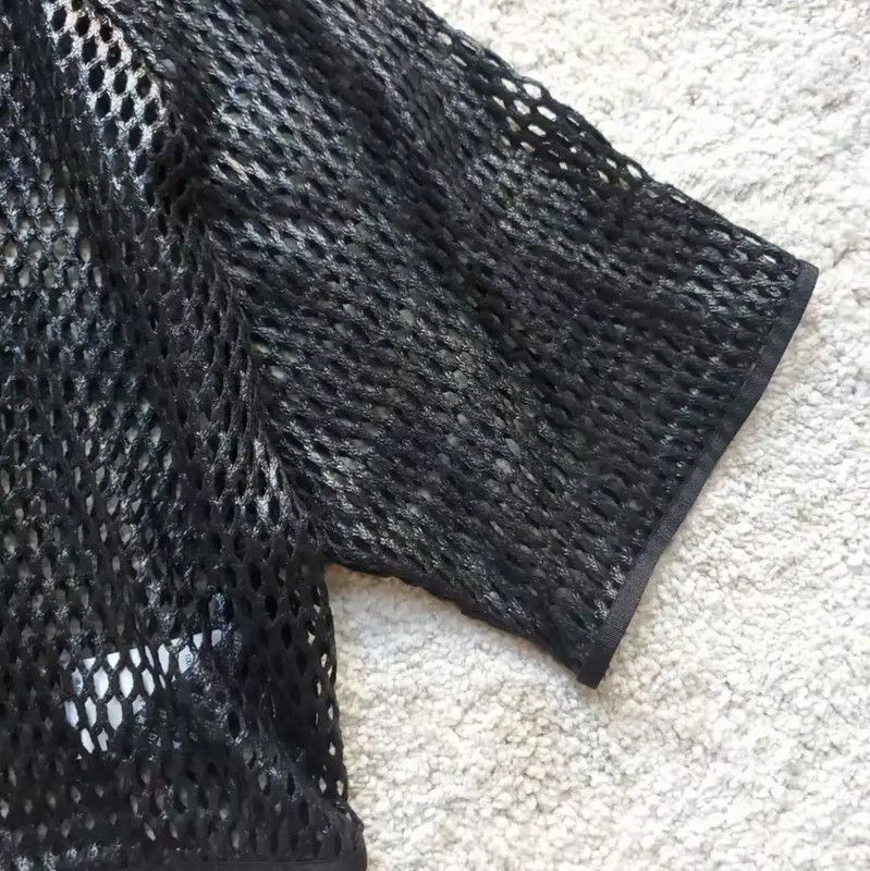 Yves Saint Laurent YSL Black Mesh Summer Short Sleeve T-Shirt 0089 Size S / US 4 / IT 40 - 4 Thumbnail