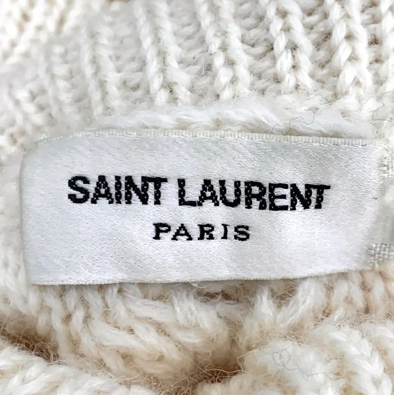 Yves Saint Laurent YSL Beige Knitted Sweater for Women 0089 Size S / US 4 / IT 40 - 5 Thumbnail