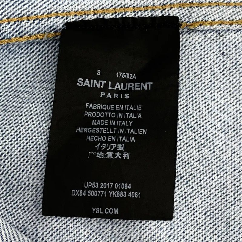 Yves Saint Laurent YSL Blue Women's Jean Jacket Size S 0089 Size S / US 4 / IT 40 - 7 Thumbnail
