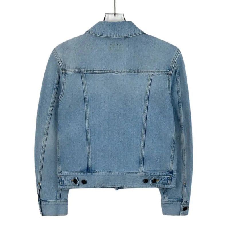 Yves Saint Laurent YSL Blue Women's Jean Jacket Size S 0089 Size S / US 4 / IT 40 - 2 Thumbnail