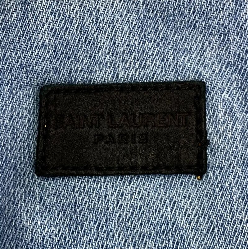 Yves Saint Laurent YSL Blue Women's Jean Jacket Size S 0089 Size S / US 4 / IT 40 - 6 Thumbnail