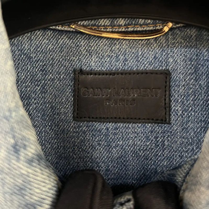 Yves Saint Laurent YSL Blue Cotton Women's Jacket 0089 Size M / US 6-8 / IT 42-44 - 4 Thumbnail