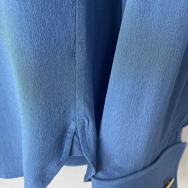 Yves Saint Laurent YSL Blue Long Sleeve Women's Shirt 0089 Size S / US 4 / IT 40 - 8 Thumbnail