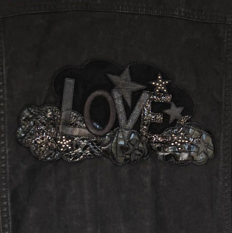 Yves Saint Laurent YSL Black Cotton Embroidered Long Coat 0089 Size M / US 6-8 / IT 42-44 - 3 Thumbnail