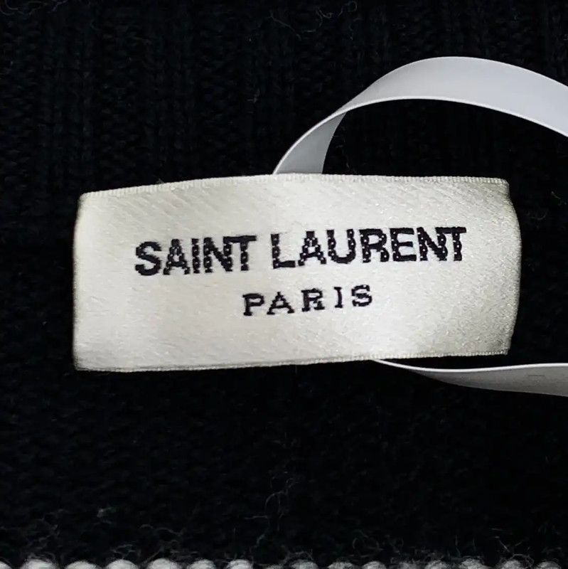 Yves Saint Laurent YSL Striped Wool Knit Sweater for Women 0089 Size L / US 10 / IT 46 - 5 Thumbnail