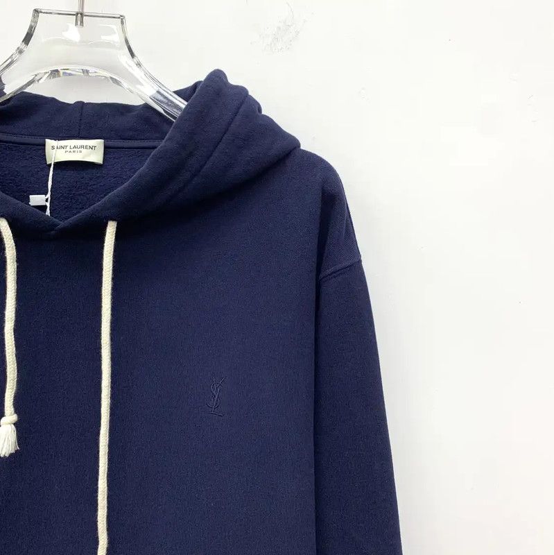 Yves Saint Laurent YSL Navy Cotton Women’s Hoodie 0089 Size S / US 4 / IT 40 - 3 Thumbnail