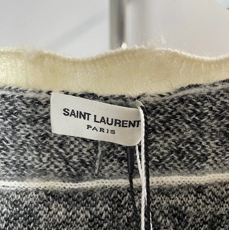 Yves Saint Laurent YSL Gray Wool Women's Knit Sweater 0089 Size L / US 10 / IT 46 - 3 Thumbnail