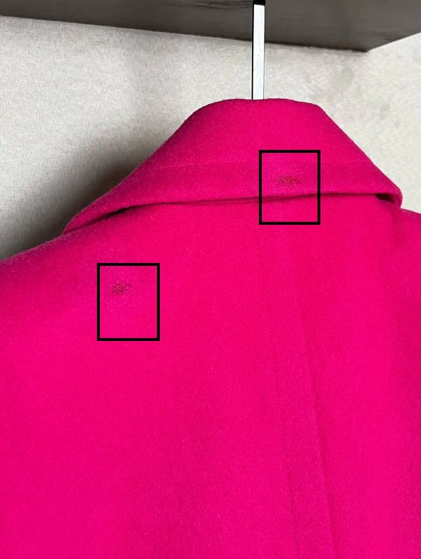 Yves Saint Laurent Yves Saint Laurent Bright Pink Wool Blend Coat 0089 Size ONE SIZE - 9 Thumbnail