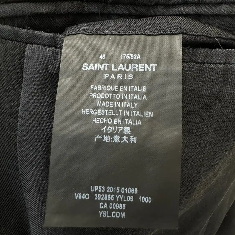 Yves Saint Laurent YSL Black Women's Blazer Size S 0089 Size S / US 4 / IT 40 - 9 Thumbnail